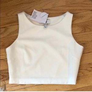 Belle Badgley Mischka bridal wht crop NWT 6